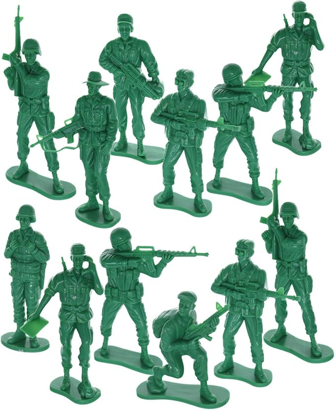 GiftExpress 12pc 5" Large Green Army Men, US Military Soldiers, Action Figure Set | Amazon (US)