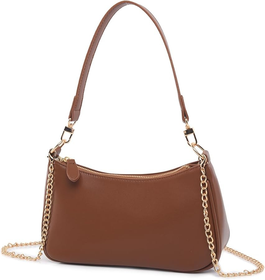 Shoulder Bag for Women with 2 Removable Straps and Zipper Closure Crossbody Bags Clutch Tote Hand... | Amazon (US)