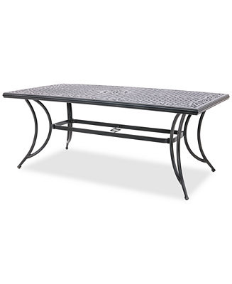 Wythburn Mix and Match 72"x 38" Cast Aluminum Outdoor Dining Table, Created for Macy's - Macy's | Macy's