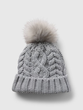 Cable-Knit Poof Beanie | Gap Factory