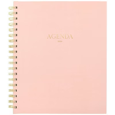 Sugar Paper Essentials 2026 10.25"x8.813" Large Hardcover Pink Badge | Target