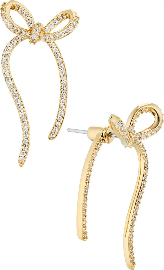 Nadri Cubic Zirconia Bow Ear Jackets | Nordstrom | Nordstrom