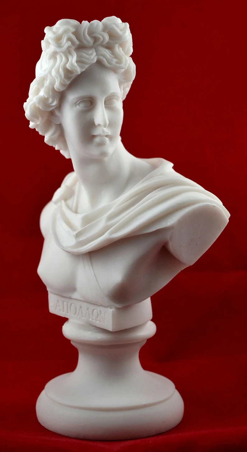 Apollo Βust greek statue light music god NEW 16 cm ( 6,3 inch ) | Etsy (UK)