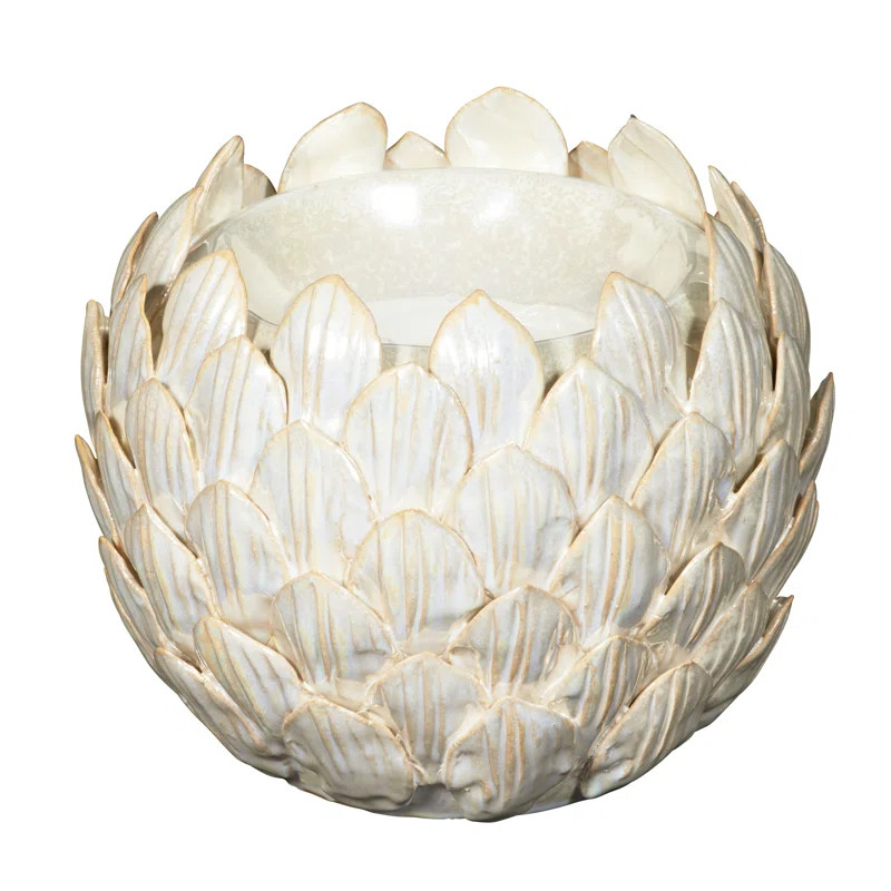 Moonshine Petal Ceramic Votive | Wayfair North America