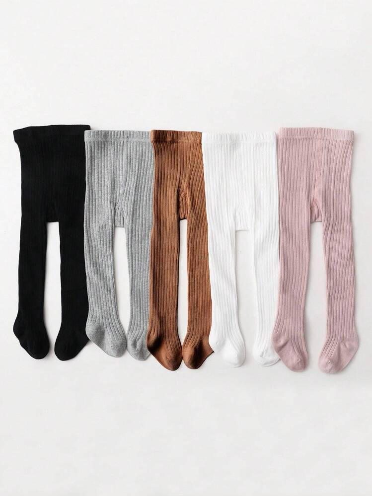 Trends5pcs Children's Striped Tights Suitable For Daily Wear | SHEIN