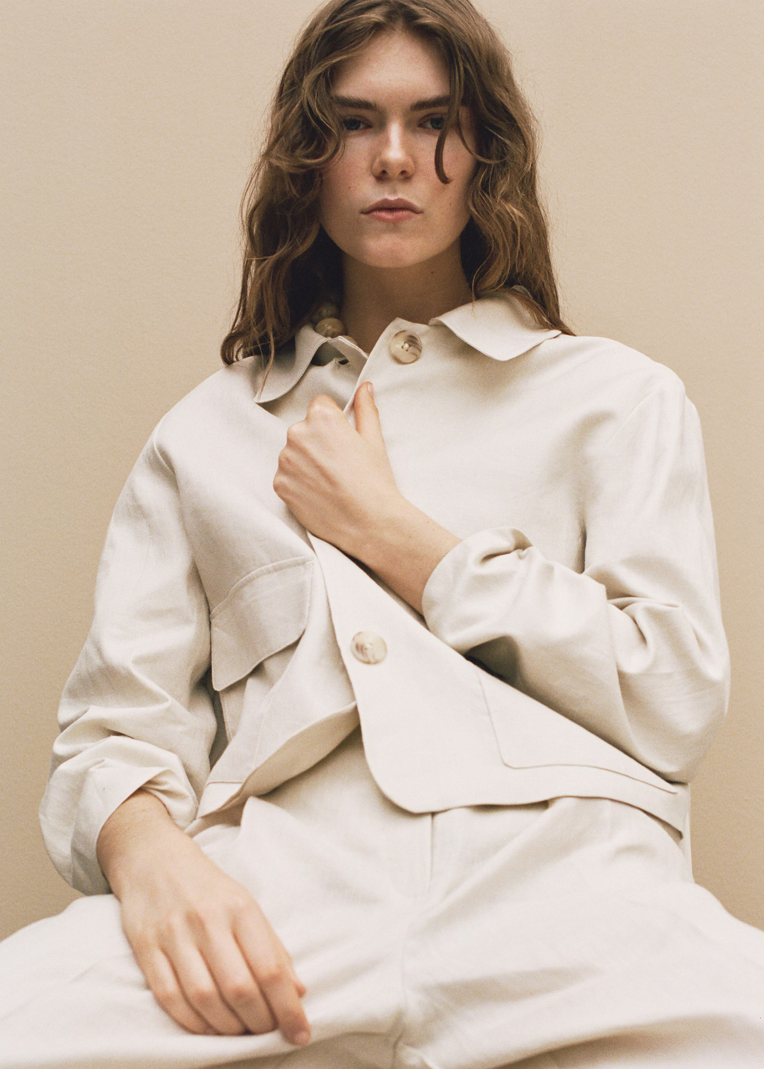 Pocket linen-blend jacket - Women | MANGO USA | Mango (US/MX/AU)