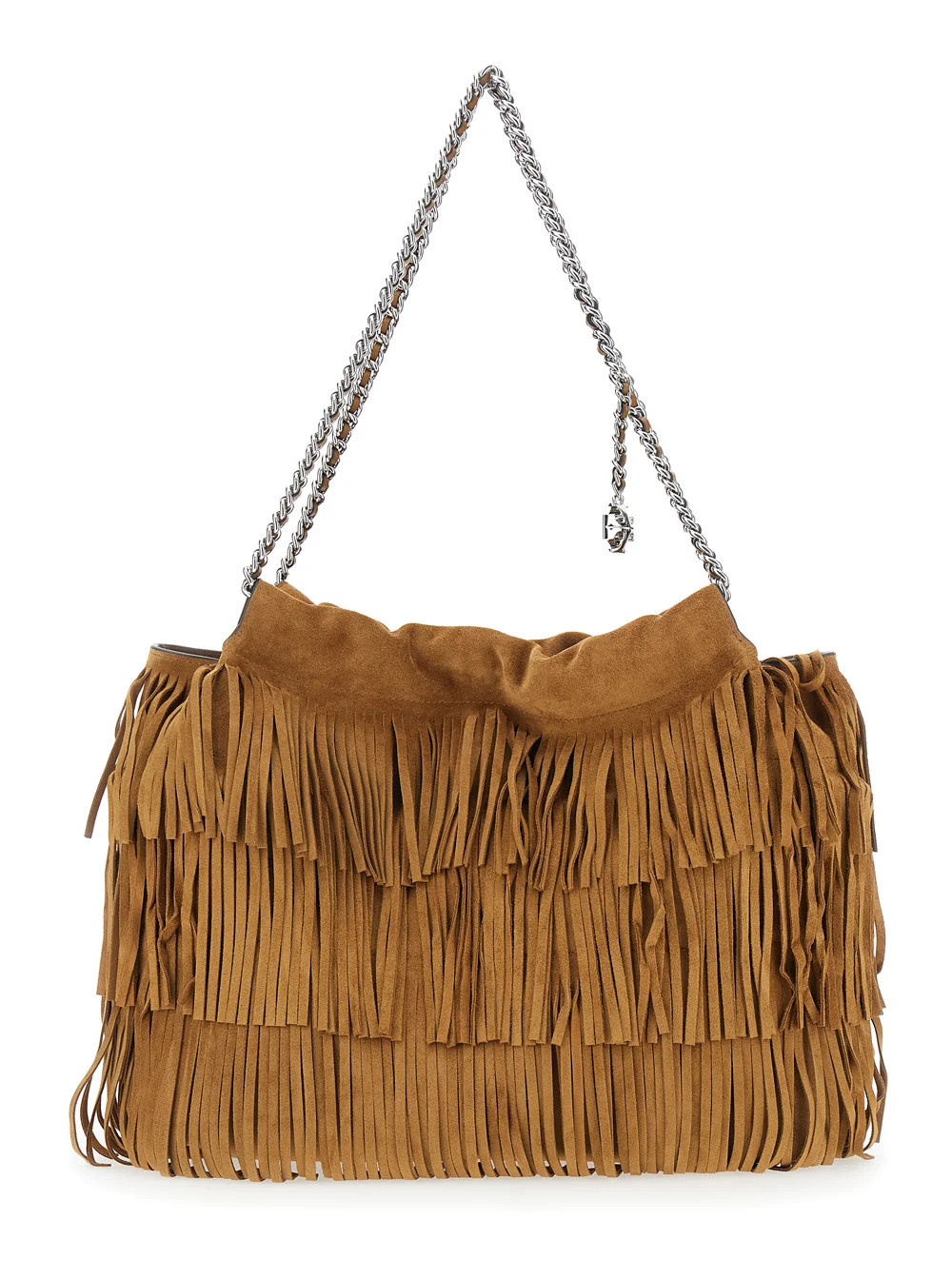 Tory Burch Fringe Suede Shoulder Bag — Brown | Italist Inc.