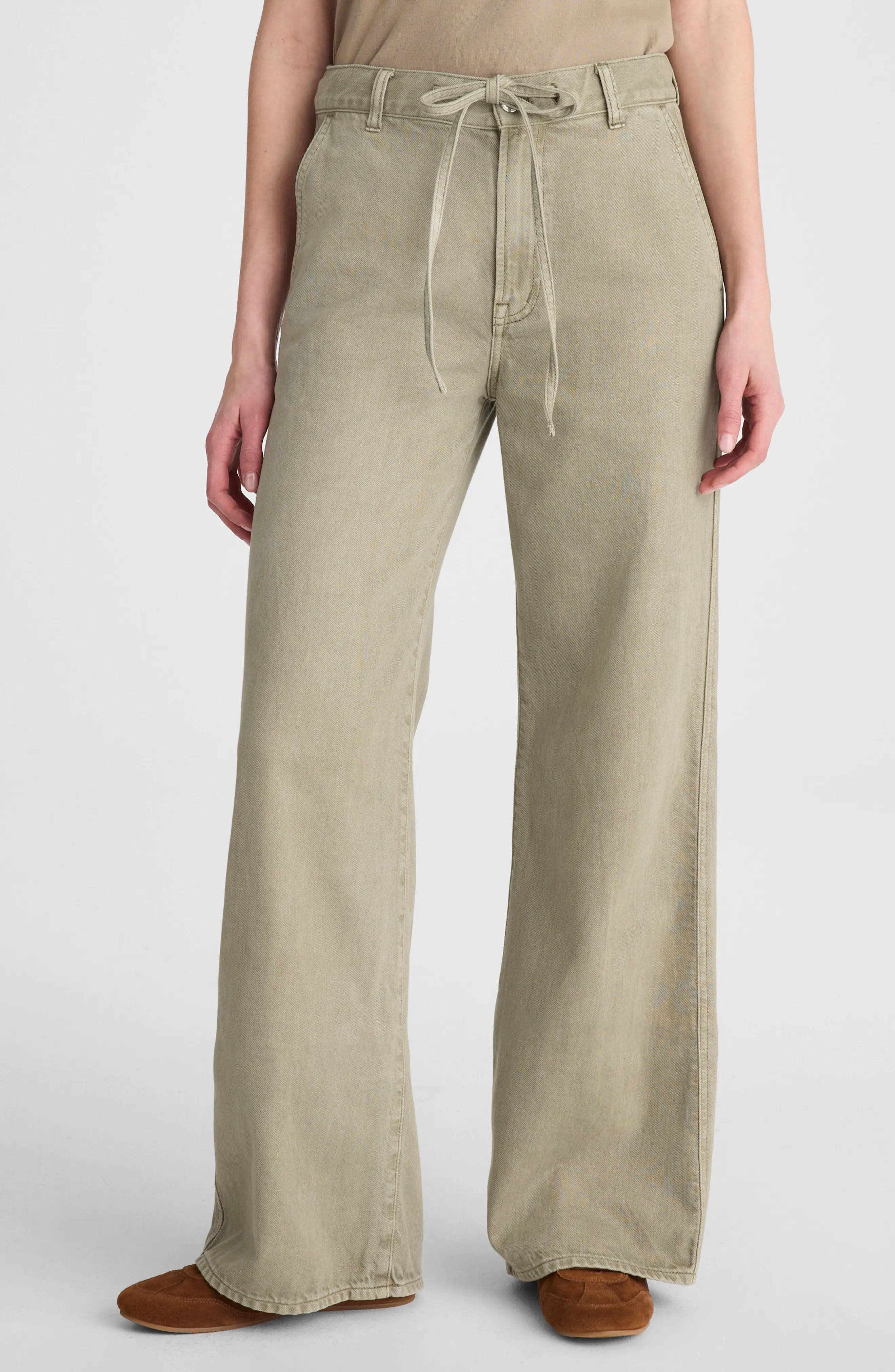 The Ultimate Wide Leg Drawstring Airy Denim Pants (Women) | Nordstrom | Nordstrom