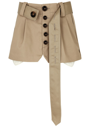 Belted twill mini skirt | Harvey Nichols 