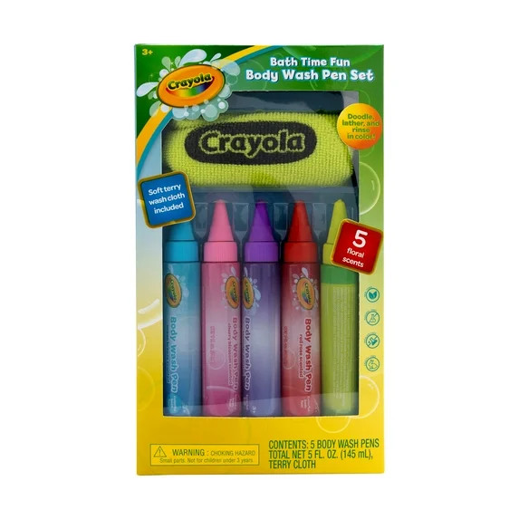 Crayola Body Wash Pen Set, 6 Pieces, 5oz | Walmart (US)