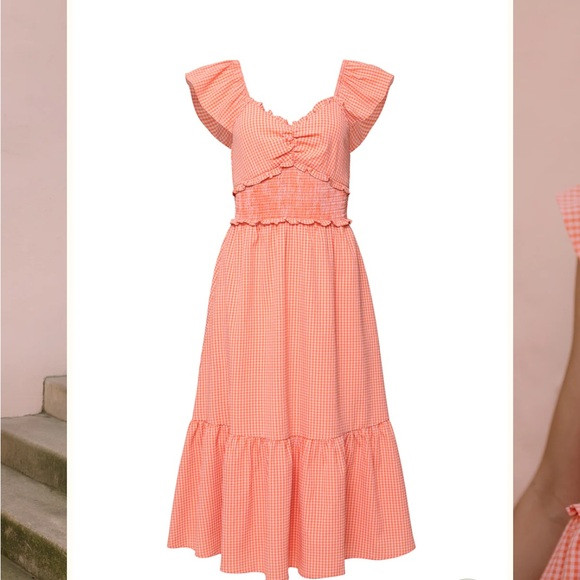GIDGET DRESS IN ORANGE GINGHAM Size XL | Poshmark