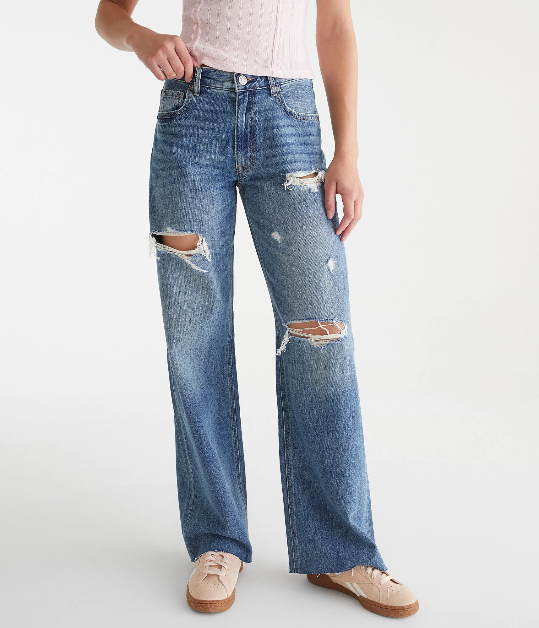 Aeropostale High-Rise Baggy Wide Leg Jean | Shop Simon