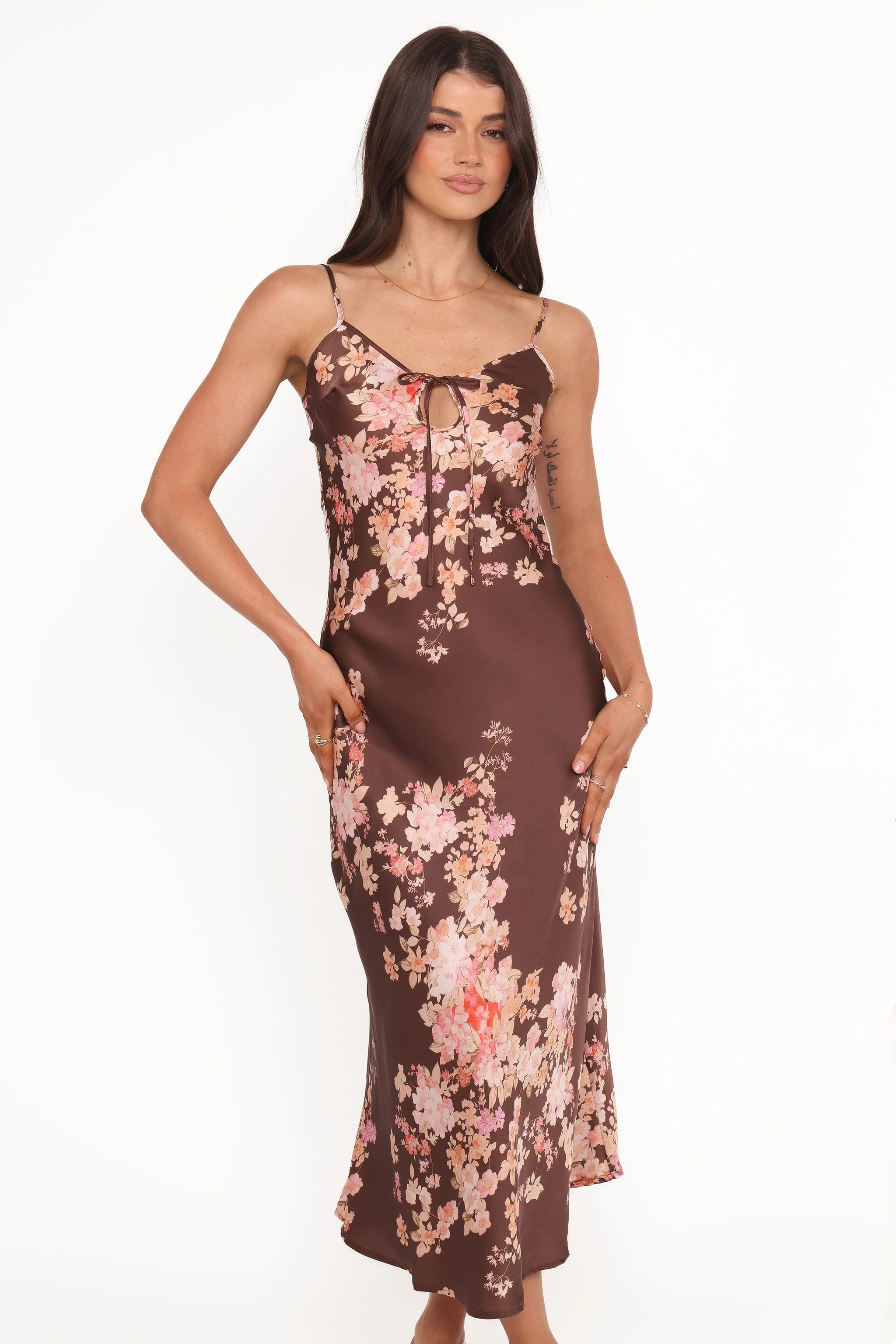 Jamila Midi Dress - Brown Floral | Petal & Pup (US)