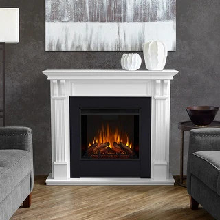 Ashley 48" Electric Fireplace in White by Real Flame - 48.03" L x 13.78" W x 41.25" H | Bed Bath & Beyond