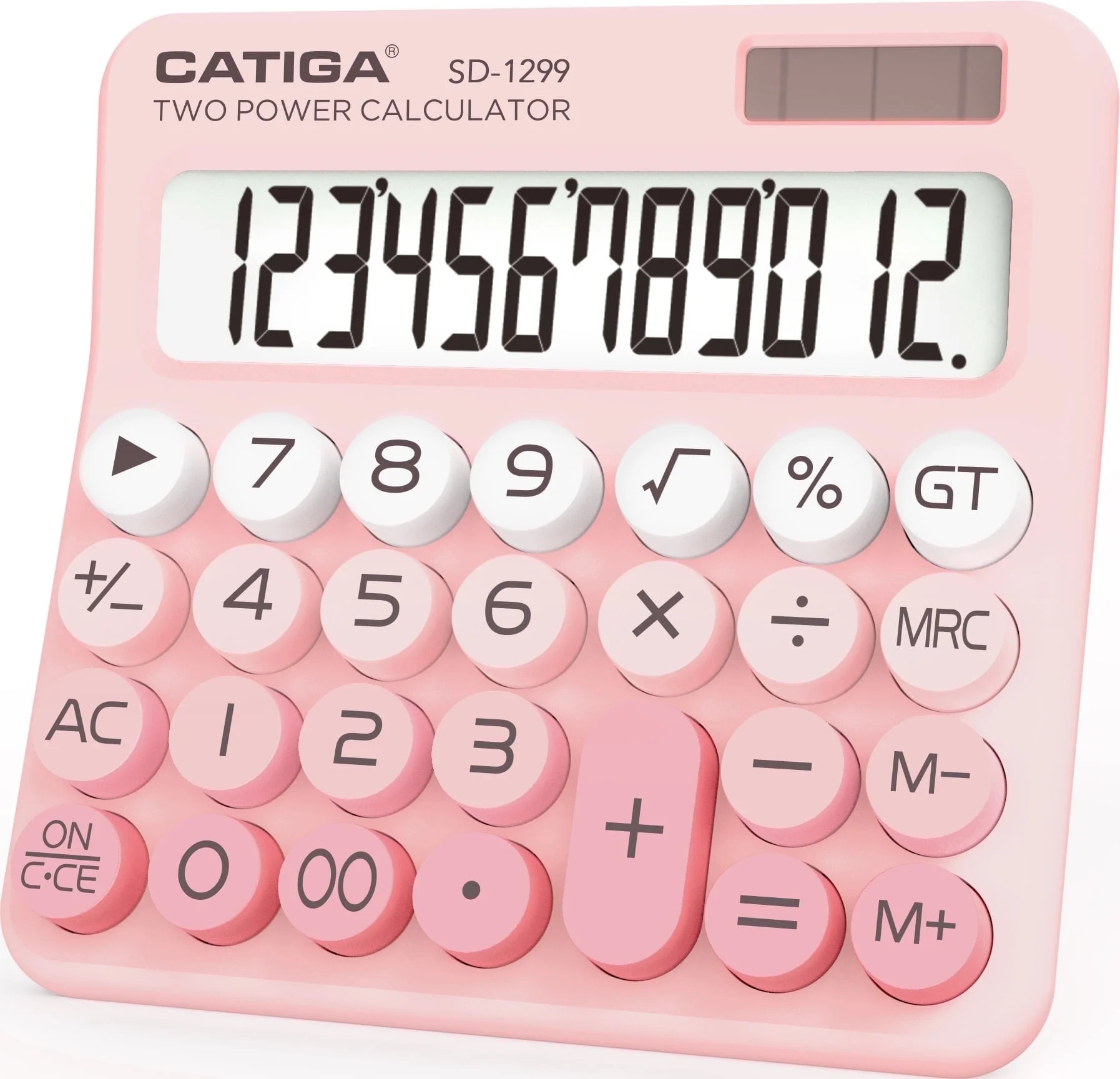 CATIGA Mechanical Switch Calculator with Dual Power, 12-Digit Aesthetic and Cute Desktop Calculat... | Walmart (US)