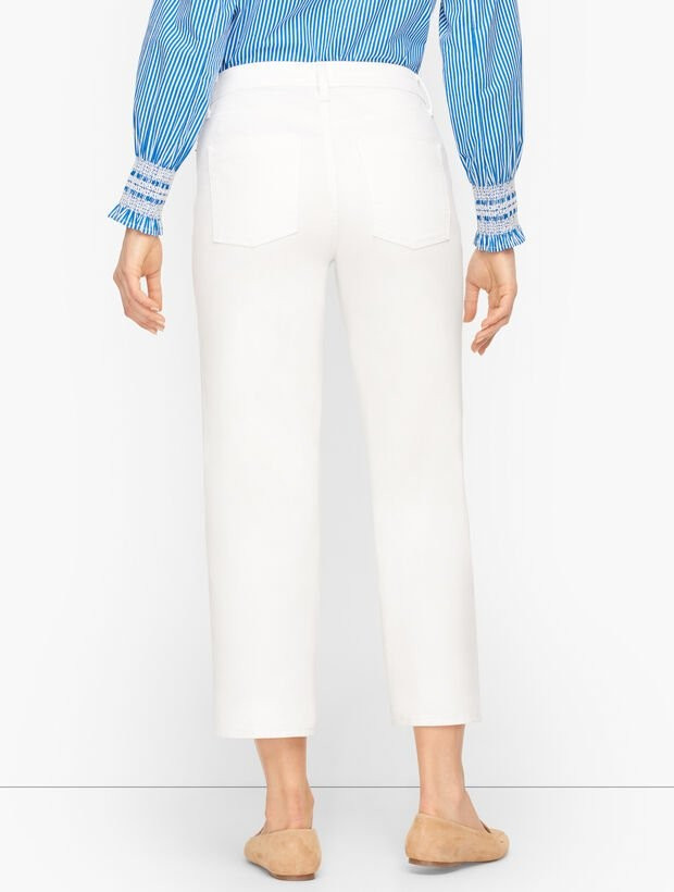 Wide Leg Crop Jeans - White | Talbots