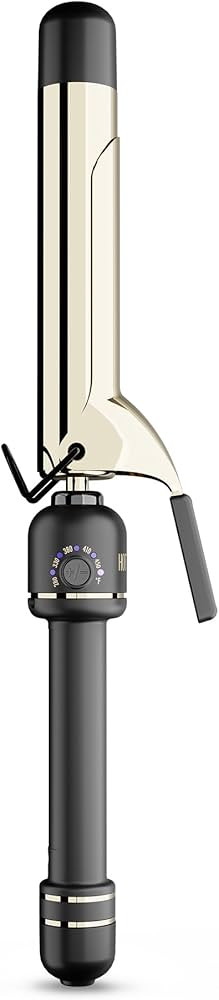 HOT Tools 24K Gold Professional 1 1/4" Extended Barrel Curling Iron with Clamp for Tousled Curls ... | Amazon (US)