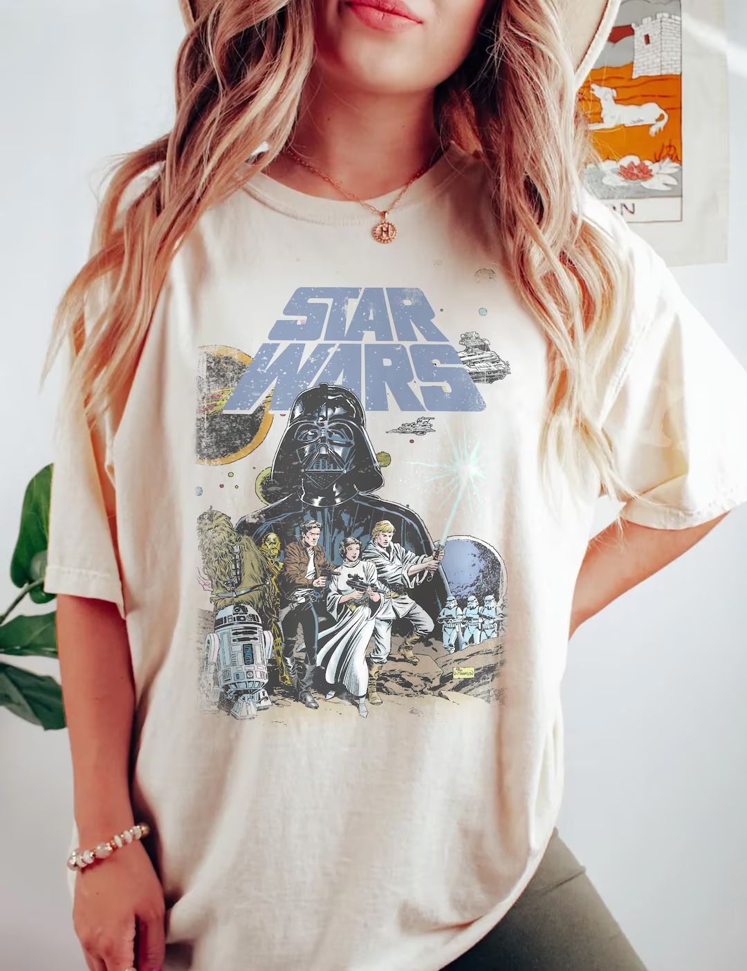 Vintage Disney Star Wars Shirt, Retro Star Wars Comfort Colors Shirt, Star Wars A New Hope Faded,... | Etsy (US)