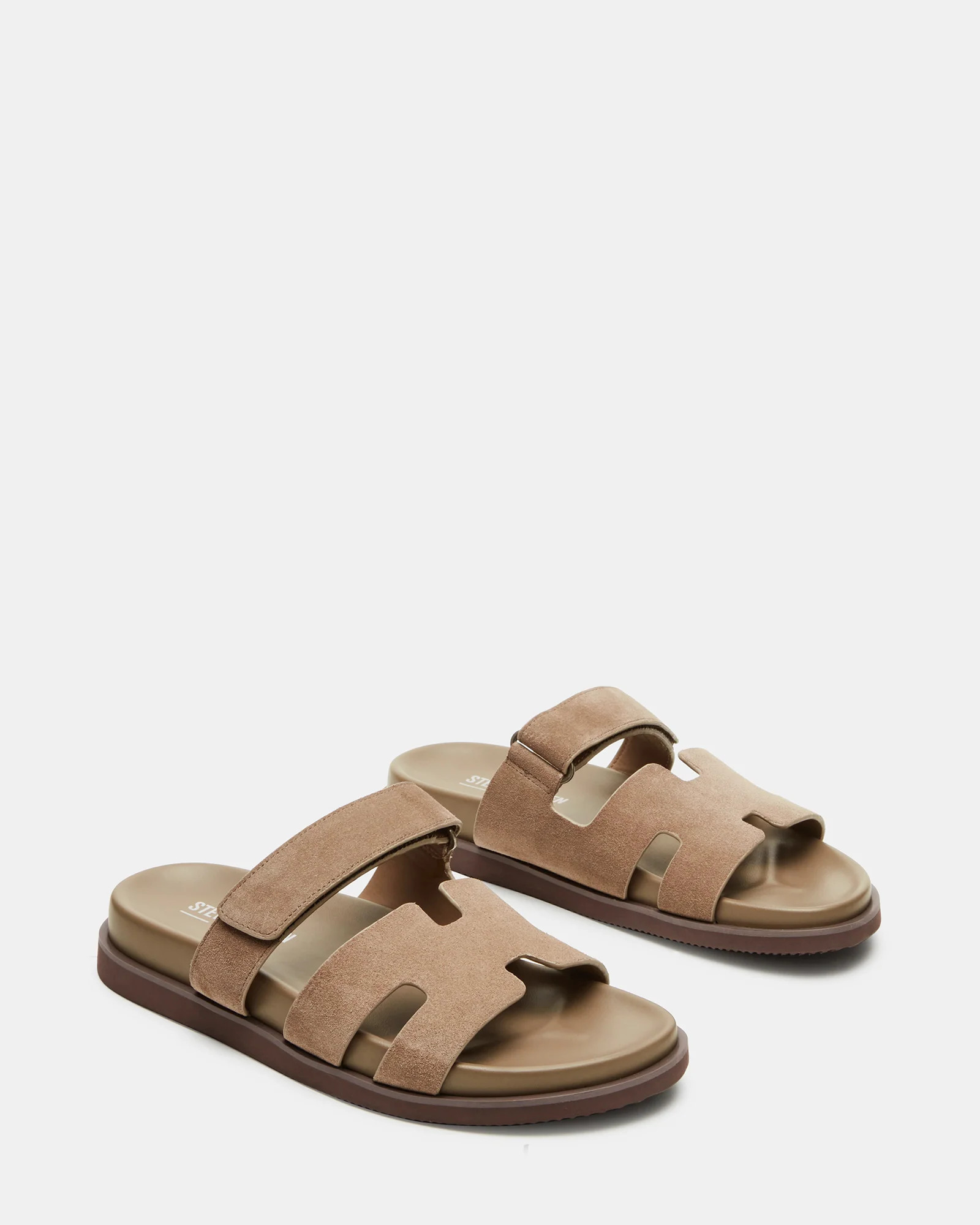 MAIVEN Taupe Suede Men's Fisherman Sandal | Steve Madden (US)