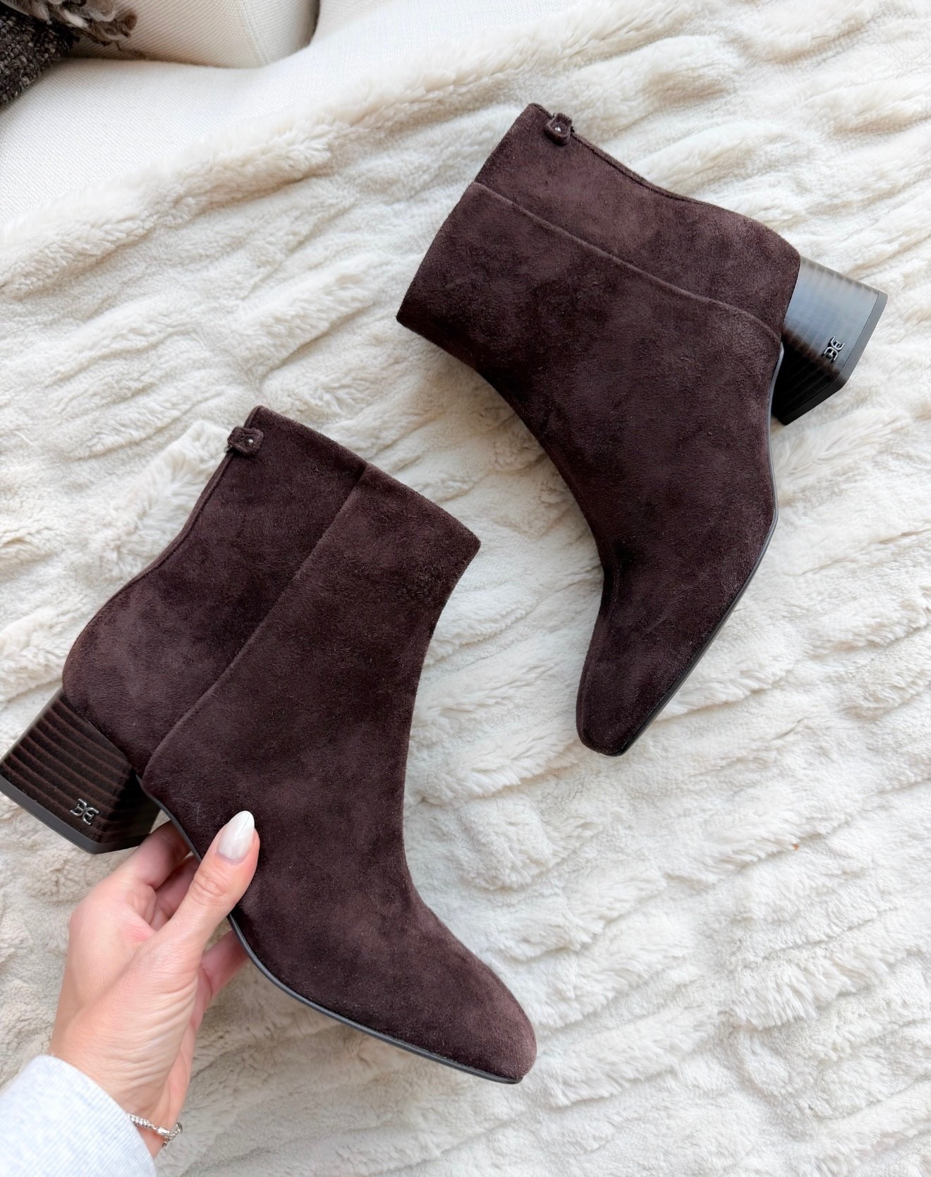 BEST SELLER! 
sam Edelman chocolate brown booties, suede booties, annabrstyle.

#LTKSeasonal #LTKgrwm