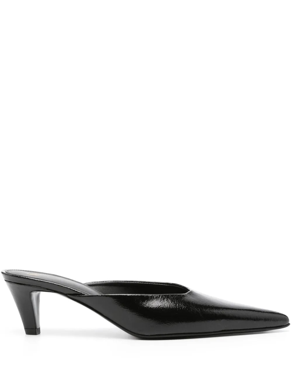 TOTEME The Patent 55mm Leather Mules | Black | FARFETCH IE | Farfetch Global