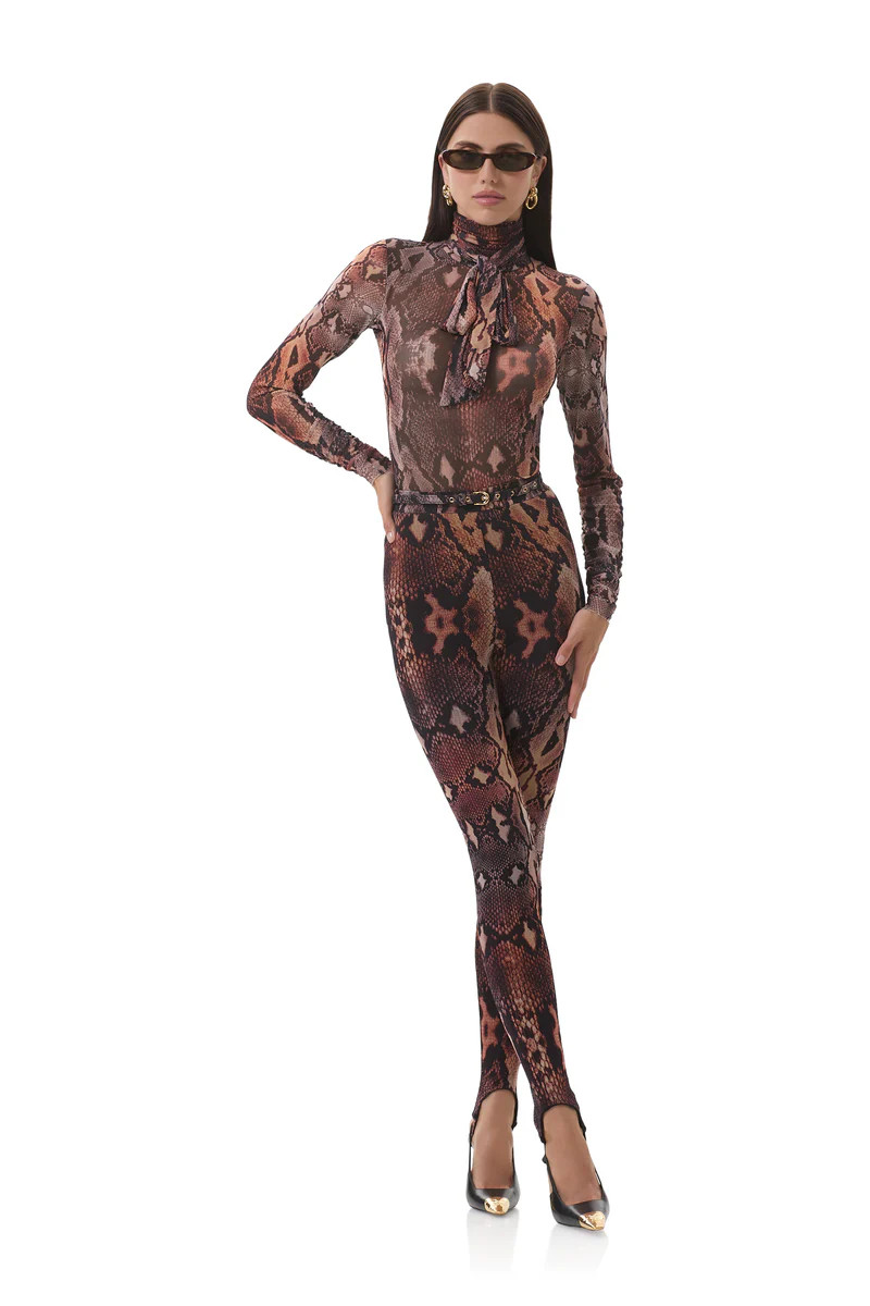 Carey Stirrup Pant - Scattered Snake | ShopAFRM