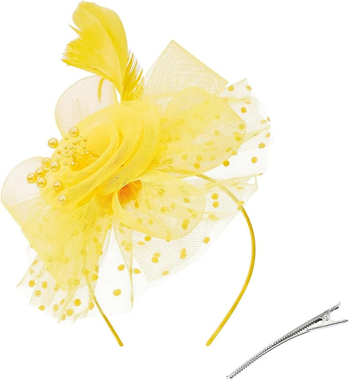 Zando Fascinators for Women Tea Party Hat Kentucky Derby Hats Flower Mesh Feathers Headband Headw... | Amazon (US)