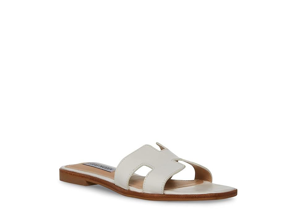 Steve Madden Hadyn Sandal (White Leather) Women's Shoes | Zappos