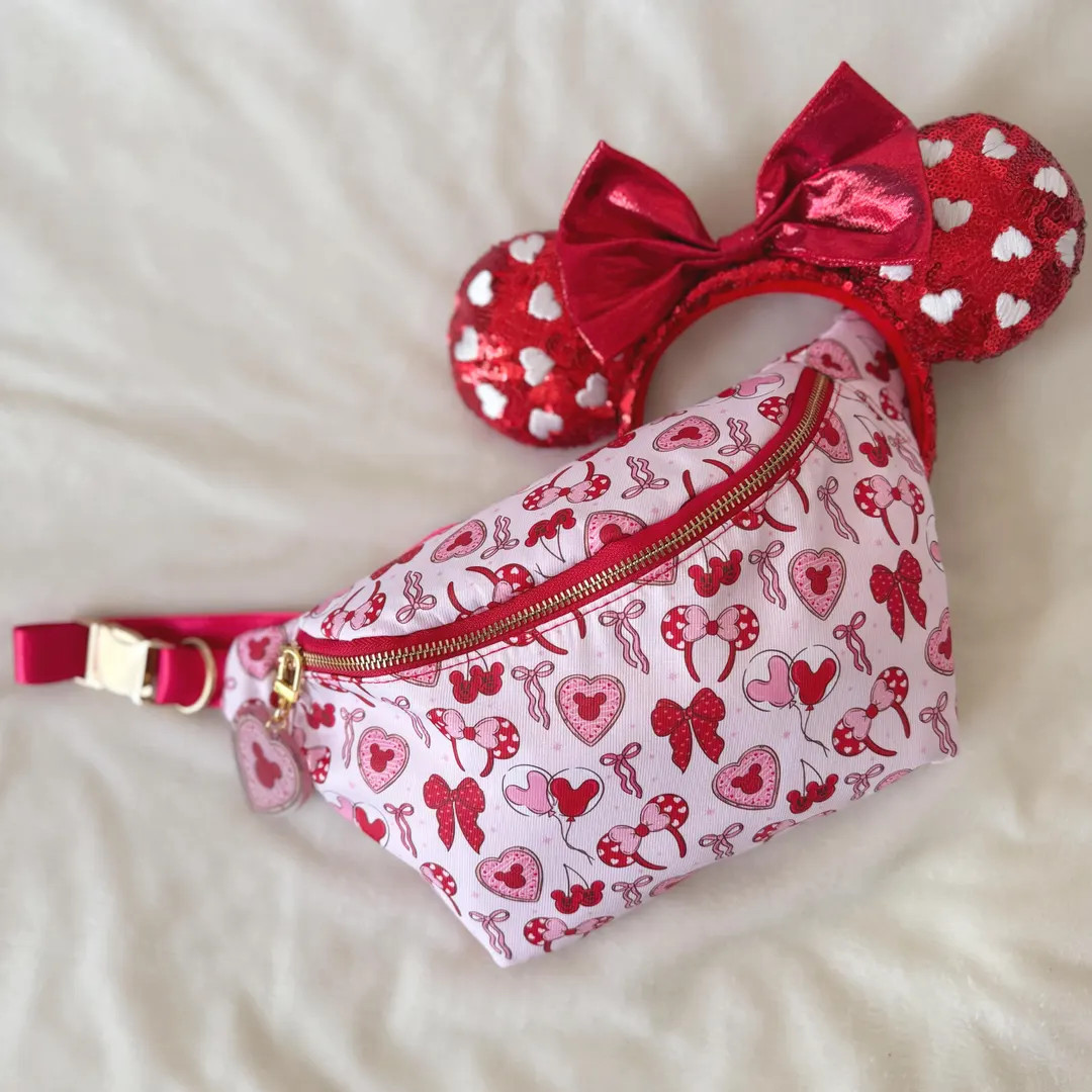 Coquette Love Large Fanny Pack Fanny Pack Disney Fanny Pack Valentine Fanny Pack Disney Valentine... | Etsy (US)