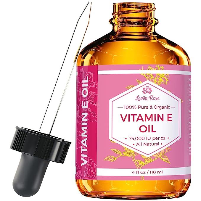 Vitamin E Oil by Leven Rose 100% Natural, Organic, Pure Vitamin E Oil for Skin, Face, Hair, Nails... | Amazon (US)
