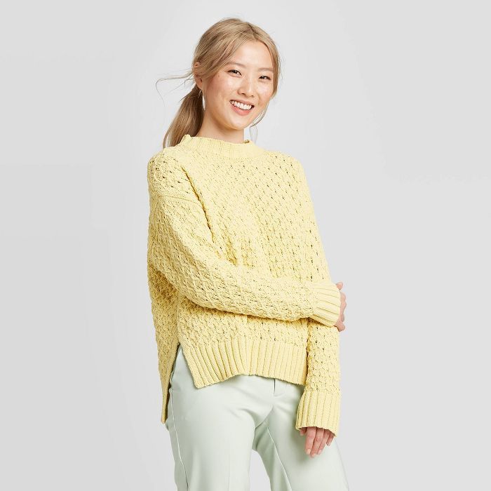 Women's Crewneck Textured Pullover Sweater - A New Day™ | Target