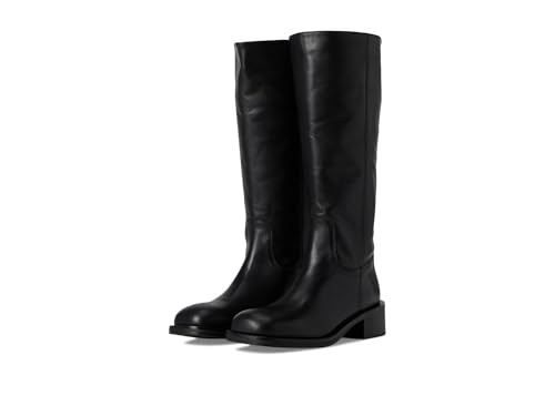 Steve Madden Women's Riggs Knee High Boot, Black Leather, 5.5 | Amazon (US)