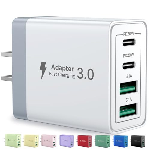 Aioneus USB C Charger Block, 40W Fast Charging Block Type C Charging Block 4-Port Dual Port PD+QC Wall Charger Head Cube for iPhone 17 16 15 14 13 12 11 Pro Max XS, iPad, Samsung Phone, Tablet | Amazon (US)