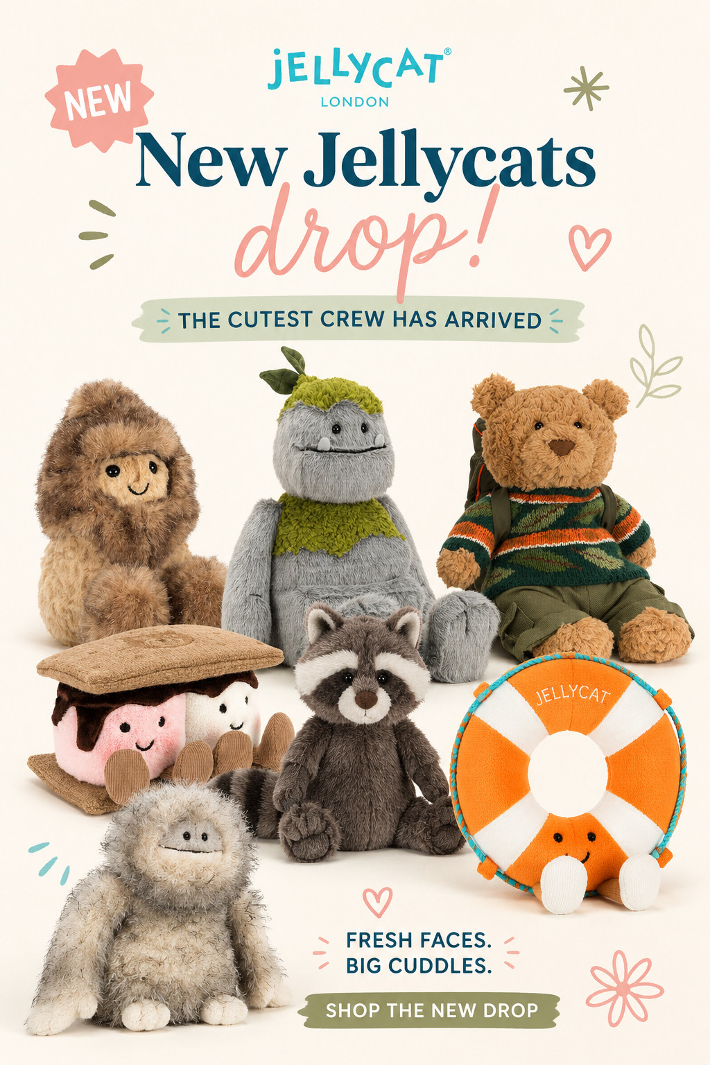 NEW JELLYCAT DROP ALERT 🧸✨

The newest Jellycats have arrived and they might be the cutest collection yet! From adventurous bears and woodland friends to cuddly monsters and sweet treats, these new arrivals are already stealing hearts.

Whether you're adding to a collection, shopping for a birthday gift, or looking for that next must-have plush, these are worth grabbing before they disappear.

🛍️ Shop my favorites through the link in bio and LTK.
💬 Which one is coming home with you—the hiking bear, raccoon, monster, or s'more?

#LTKKids #Jellycat #JellycatCollection #JellycatLove #SoftToys #PlushieCollector #GiftIdeasForKids #ToyCollector #JellycatAddict #MomFinds #LTKFamily #CuteFinds #NewArrival #StuffedAnimals #TrendingToys 

 