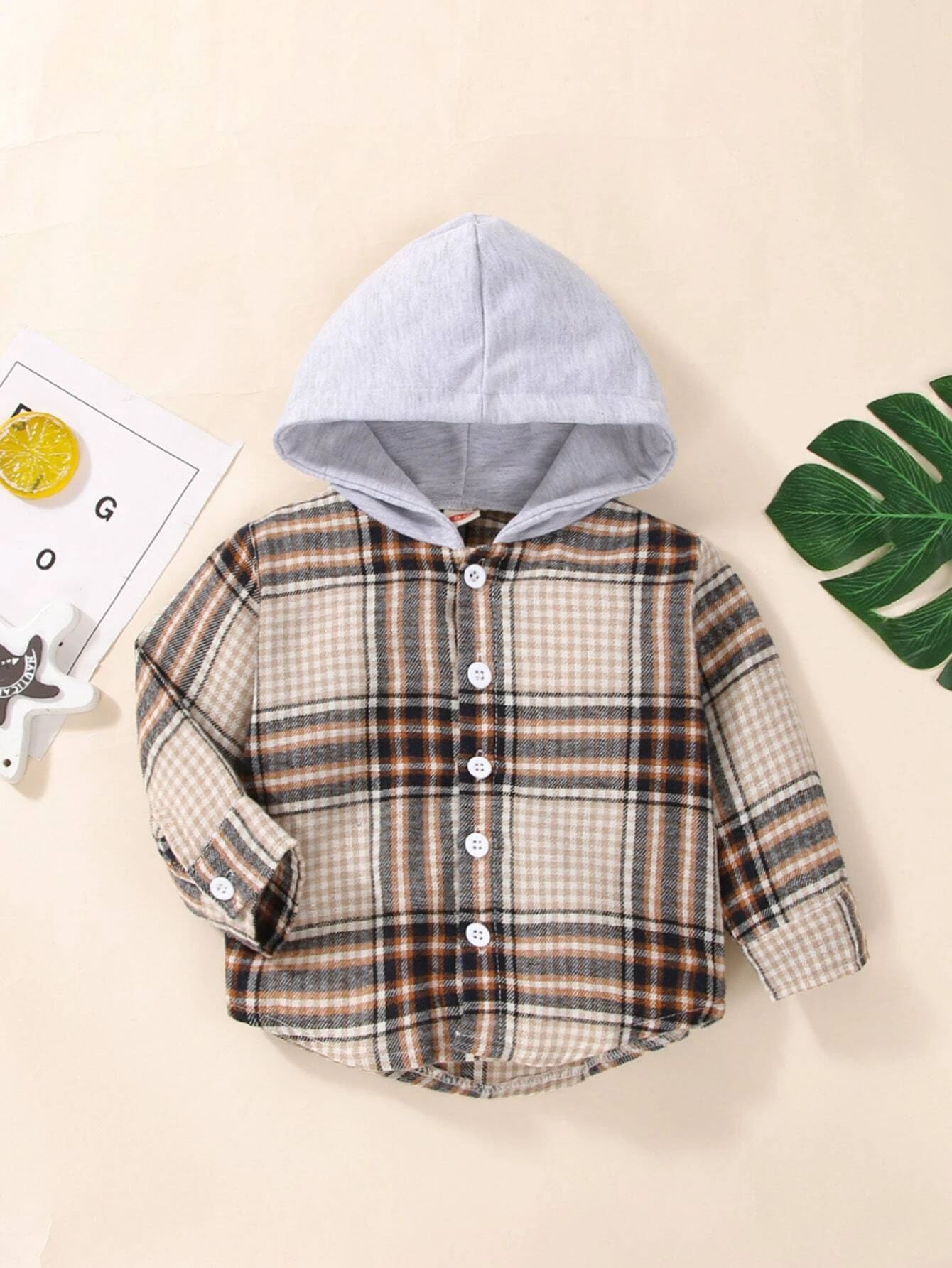 Baby Plaid Hooded Coat | SHEIN