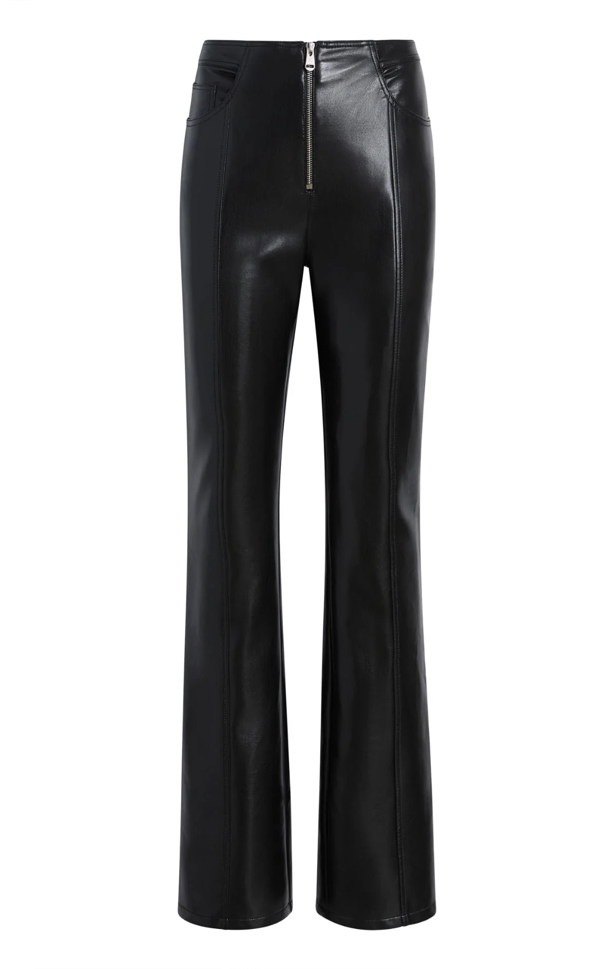 Vegan Leather Sylvie Pant 00 / Black | Cinq à Sept