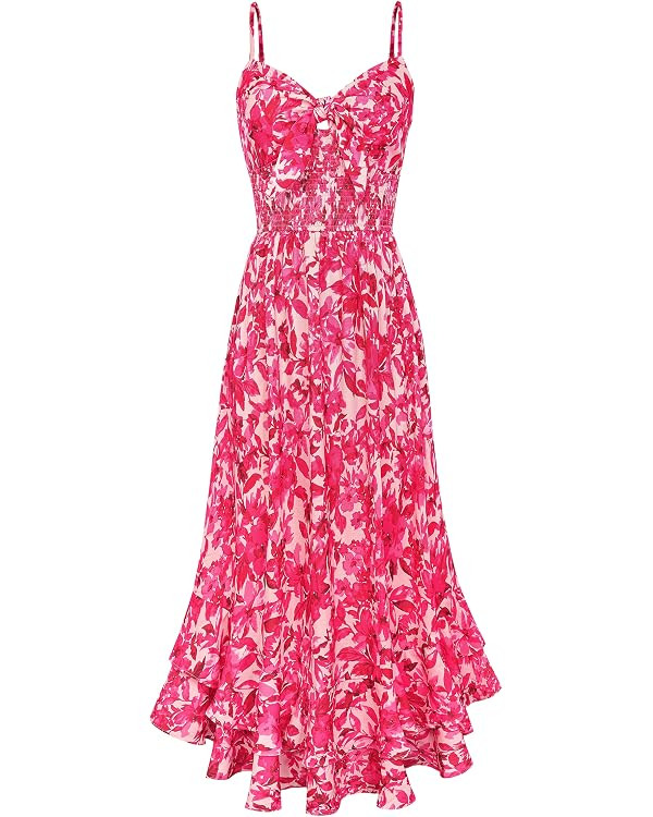 GRACE KARIN Womens Maxi Floral Sundresses Summer Beach Boho Dress Spaghetti Strap Dresses Casual ... | Amazon (US)