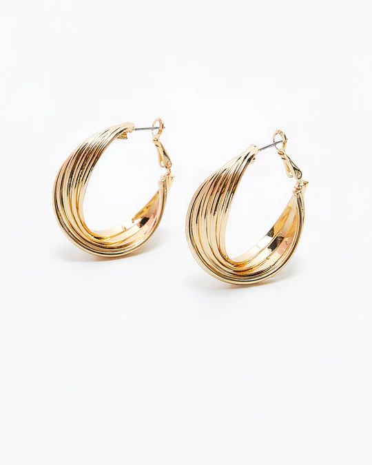 Goldie Twisted Hoop Earrings | VICI Collection