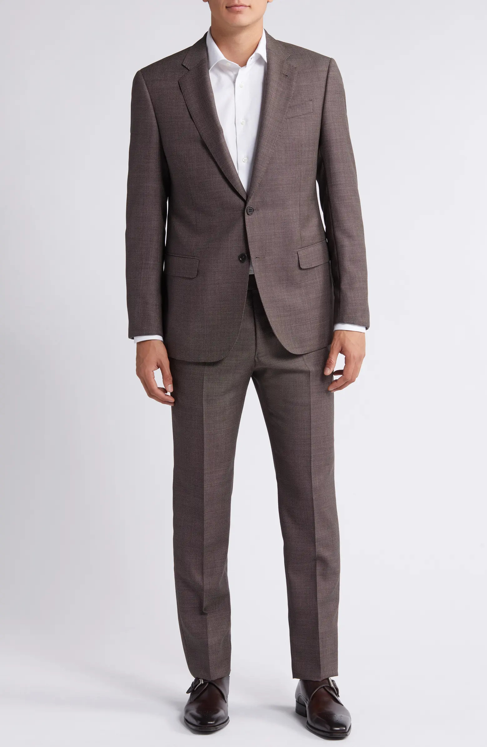 Brown Wool Nailhead Suit | Nordstrom