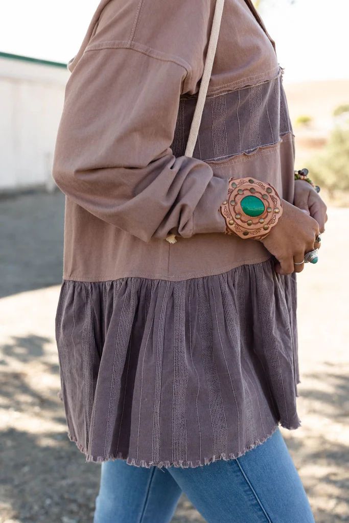 Perfect Getaway Hoodie Tunic - Mocha | Three Bird Nest