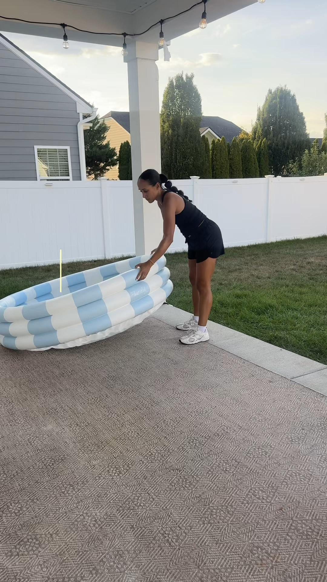 Porch Cabana set up!! This was such a hit!! I got the chairs from Five Below! I linked everything else!
