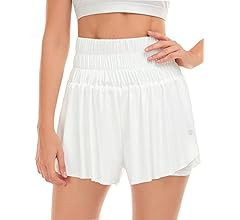 2 in 1 Womens Flowy Athletic Shorts for Running,Yoga,Workout,Biker Butterfly Shorts with Pocket i... | Amazon (US)