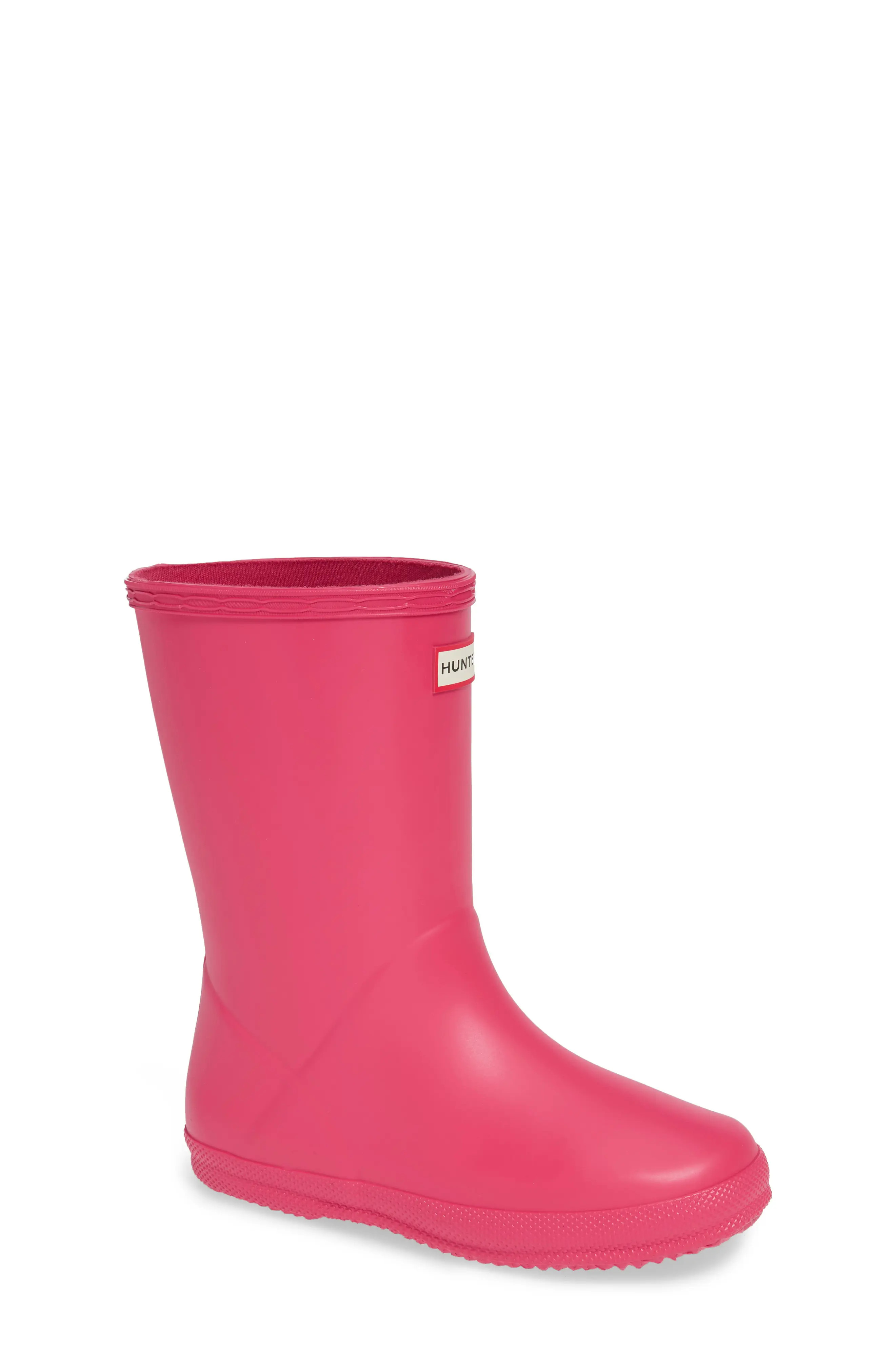 Toddler Hunter First Classic Waterproof Rain Boot, Size 7 M - Pink | Nordstrom