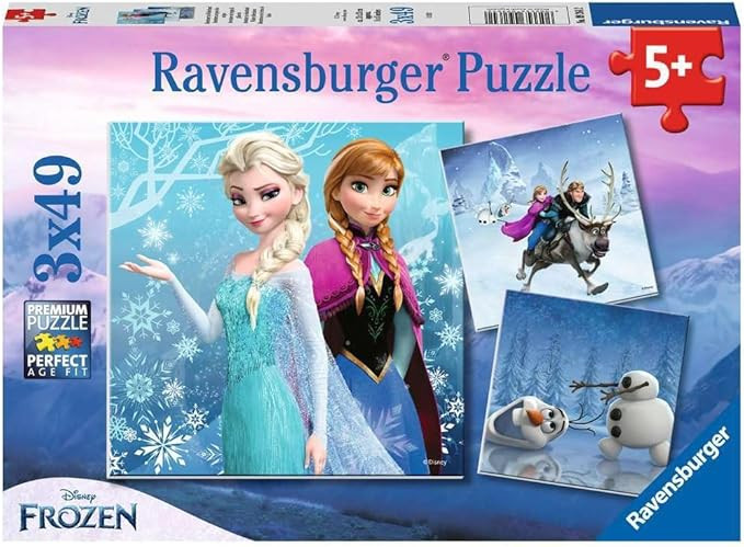 Ravensburger Disney Frozen Winter Adventures Puzzle Set - 3 x 49-Piece Jigsaw Puzzles for Kids | ... | Amazon (US)