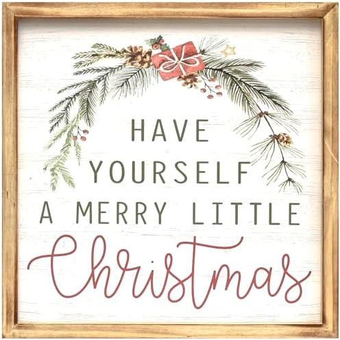 Vintage Christmas Decorations, Rustic Merry Christmas Signs Perfect Christmas Decor Classic Farmh... | Amazon (US)