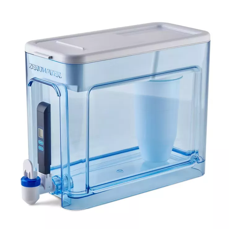 2.4gal Plastic Fridge Beverage Dispenser Blue - Sun Squad 2.4 gal