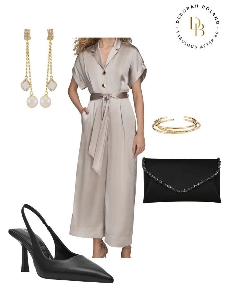 ✨Holiday party ready… but make it effortless.✨
There’s just something about a silky, beautifully tailored jumpsuit that makes getting dressed feel so easy — and still incredibly polished. I love how this one drapes, ties at the waist, and gives that understated kind of glam that never tries too hard.

Paired with classic black heels, a touch of gold, and a sleek clutch… it’s the perfect mix of simple, elegant, and just a little festive sparkle. ✨🥂

#LTKSeasonal #LTKOver40 #LTKHoliday