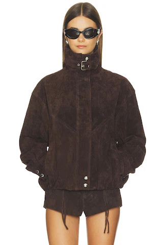 BLANKNYC Faux Suede Jacket in Chocolate. - size M | Revolve Clothing (Global)