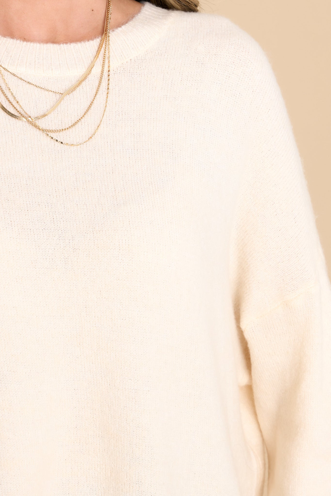 Meant To Be Together Ivory Sweater | Red Dress 