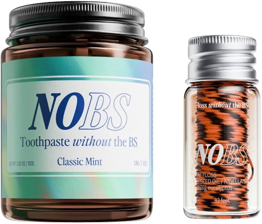 NOBS (No Bad Stuff) Toothpaste Tablets (3 Month) & Silk Expanding Floss - Nano Hydroxyapatite, Fl... | Amazon (US)